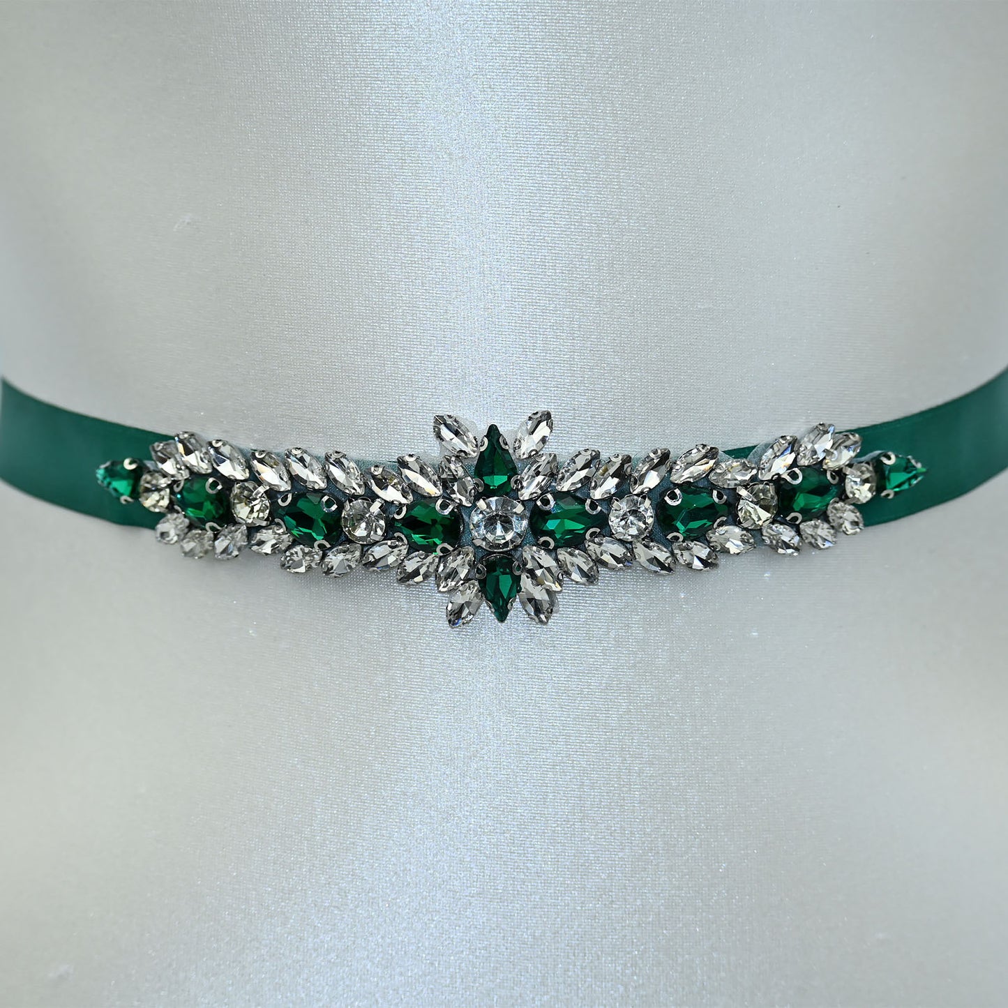 Bridella BS191KL-Green Green Rhinestone Belt