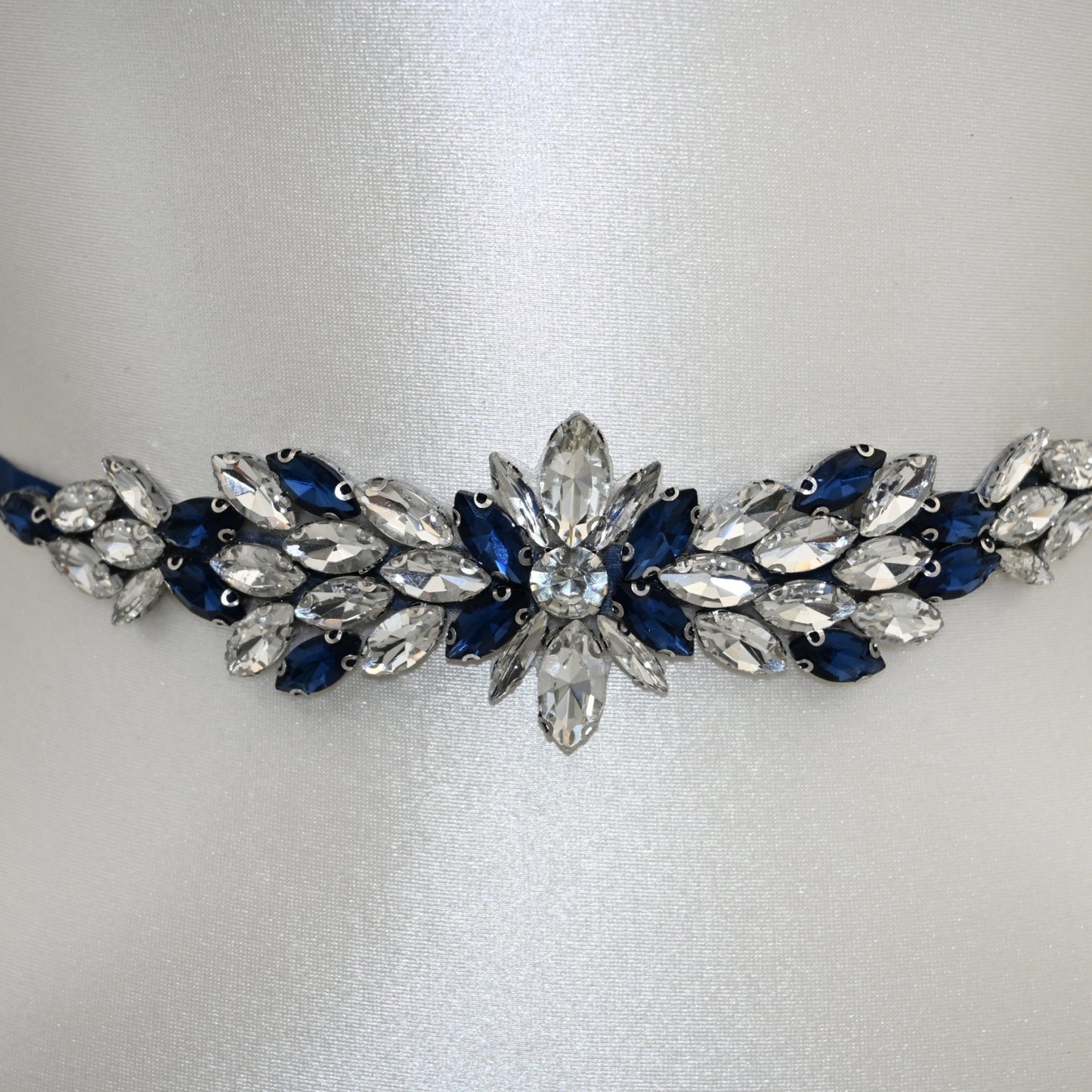 Bridella BS227ML Navy Rhinestone Belt