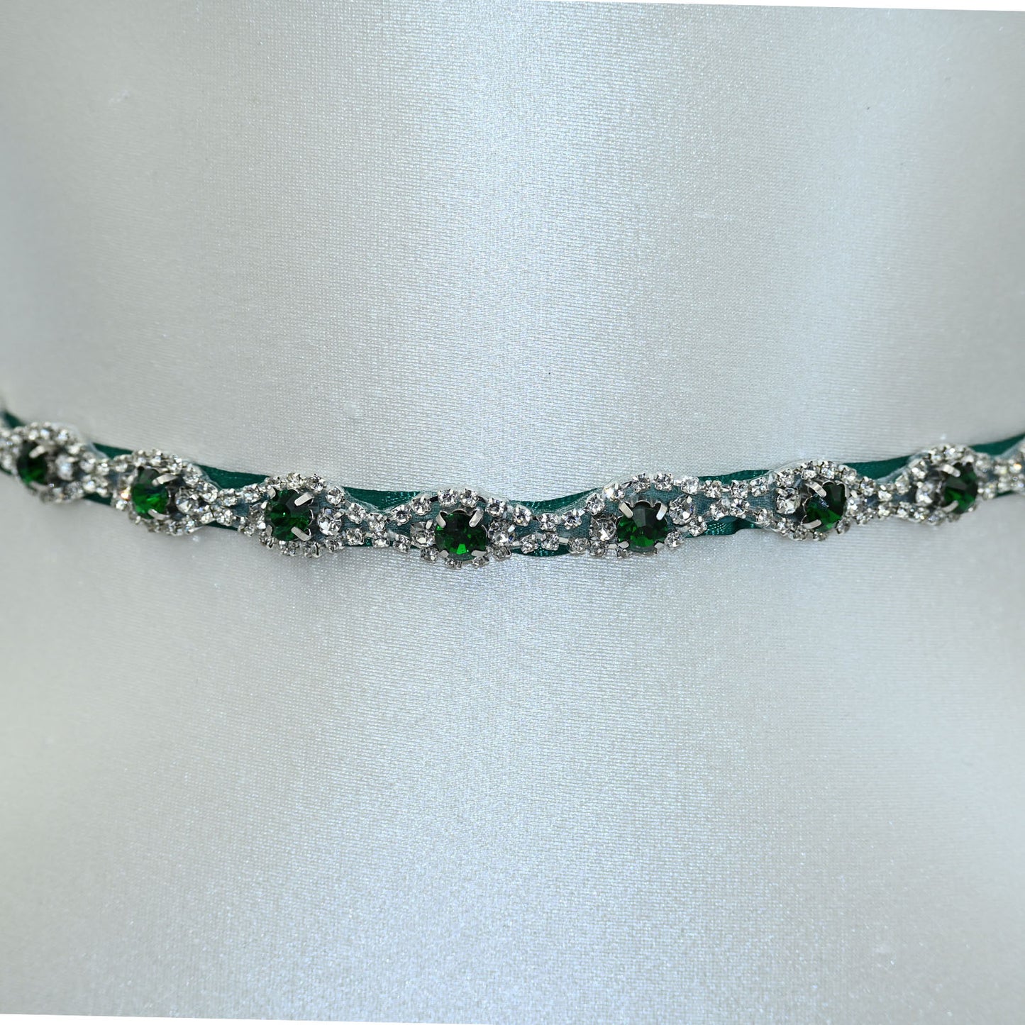 Bridella BS30KL Green Rhinestone Belt
