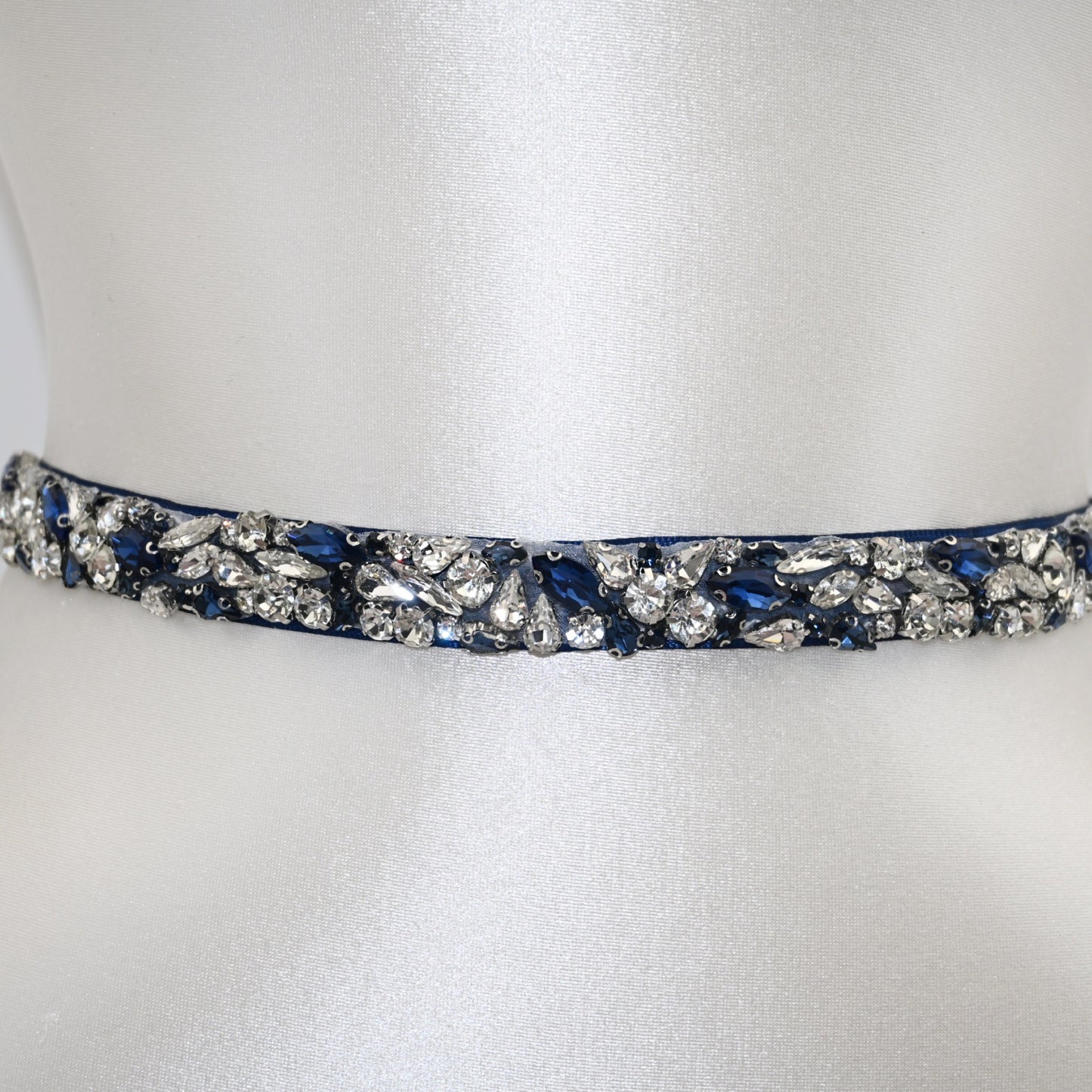 Bridella BS85ML Navy Rhinestone Belt