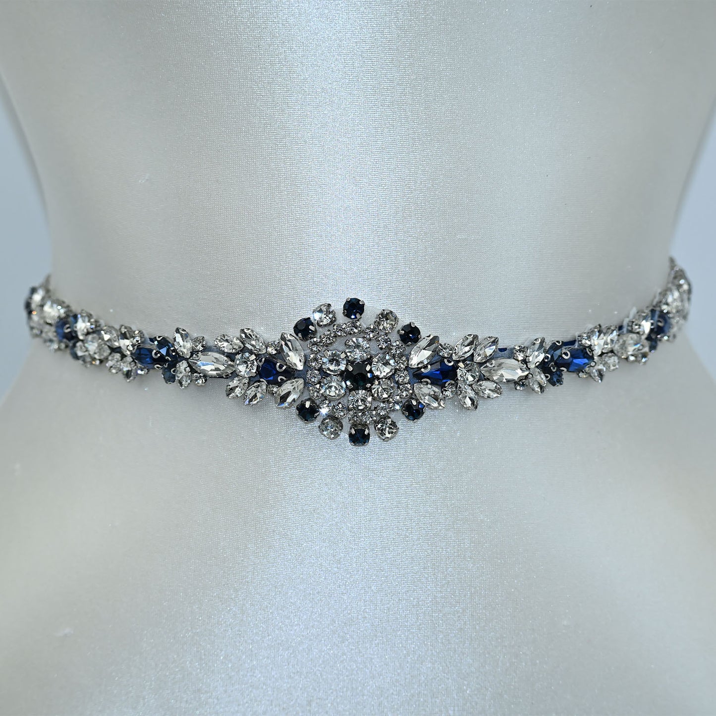 Bridella BS124ML Blue Rhinestone Belt