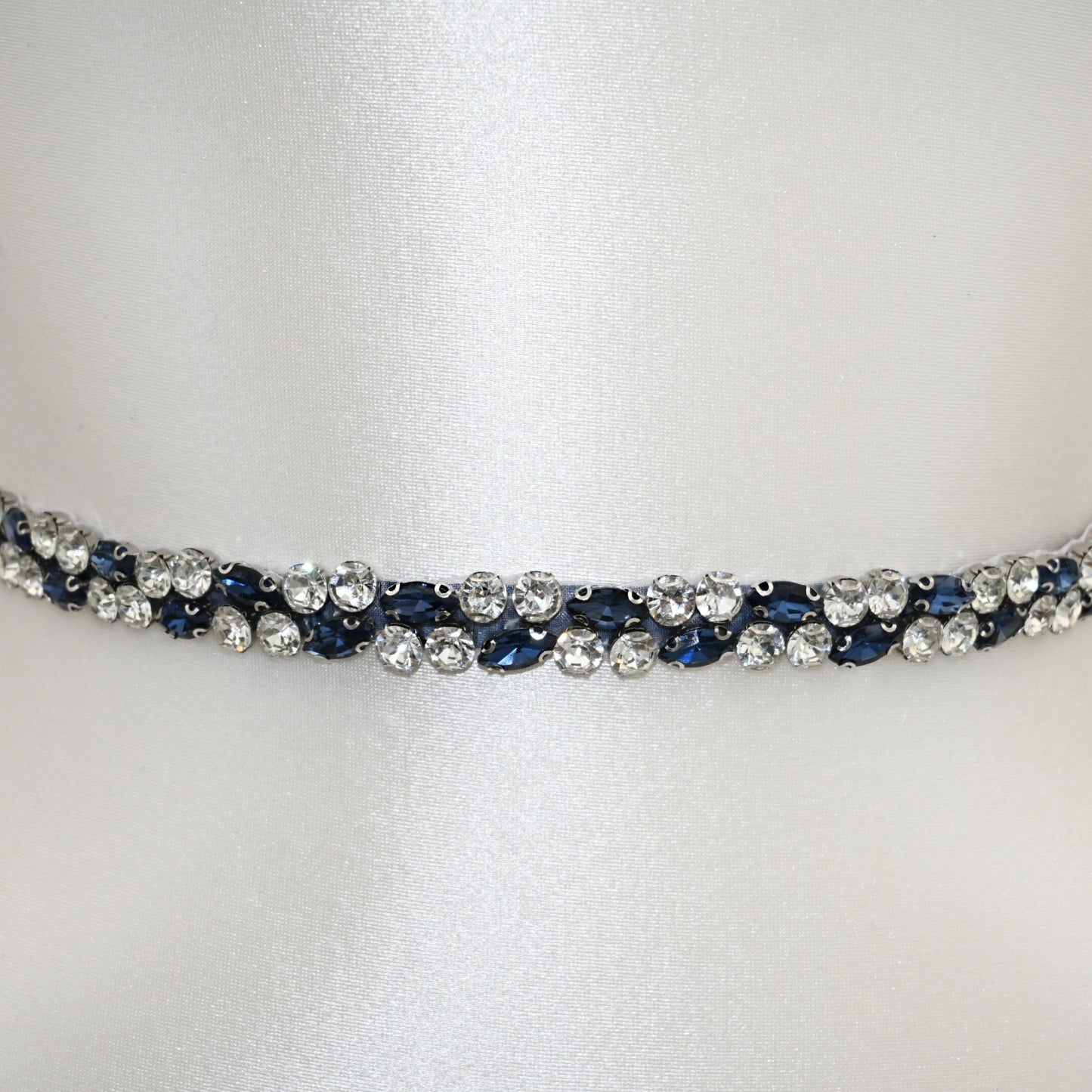 Bridella BS07ML Navy Rhinestone Belt