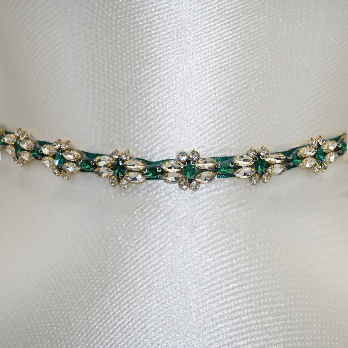 Bridella BS333GKL Green Rhinestone Belt