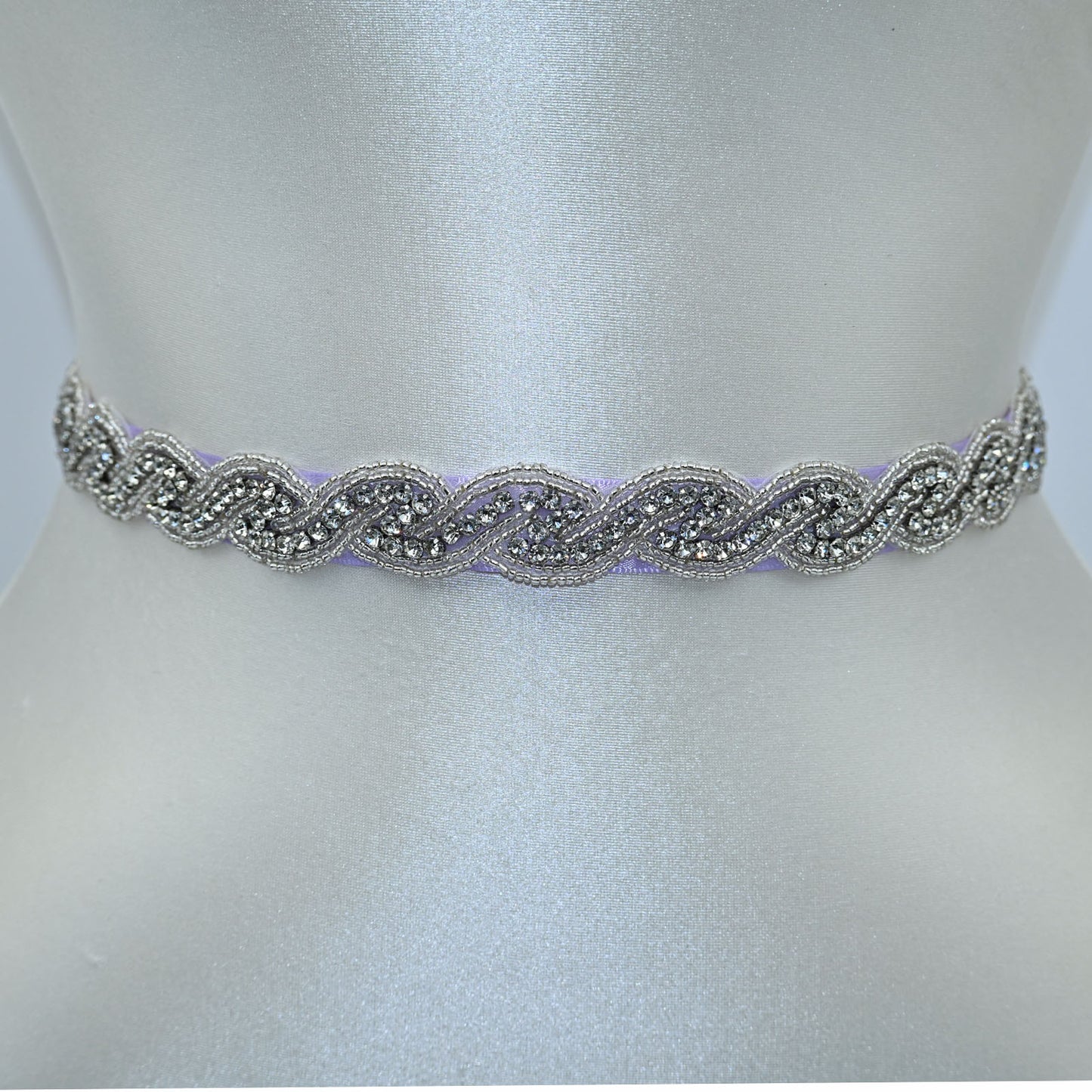 Bridella BS62 Purple Rhinestone Belt