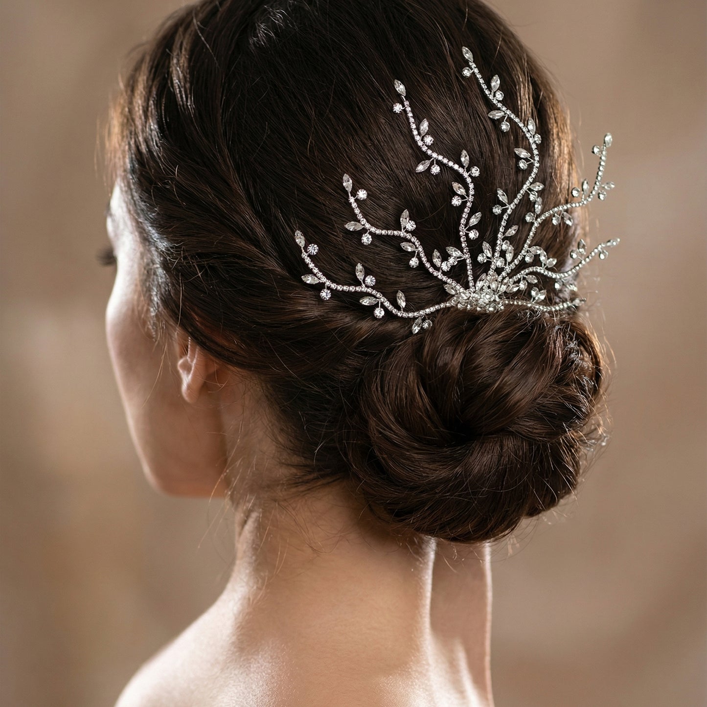 Bridella BHP481-S Silver Rhinestone Tiara