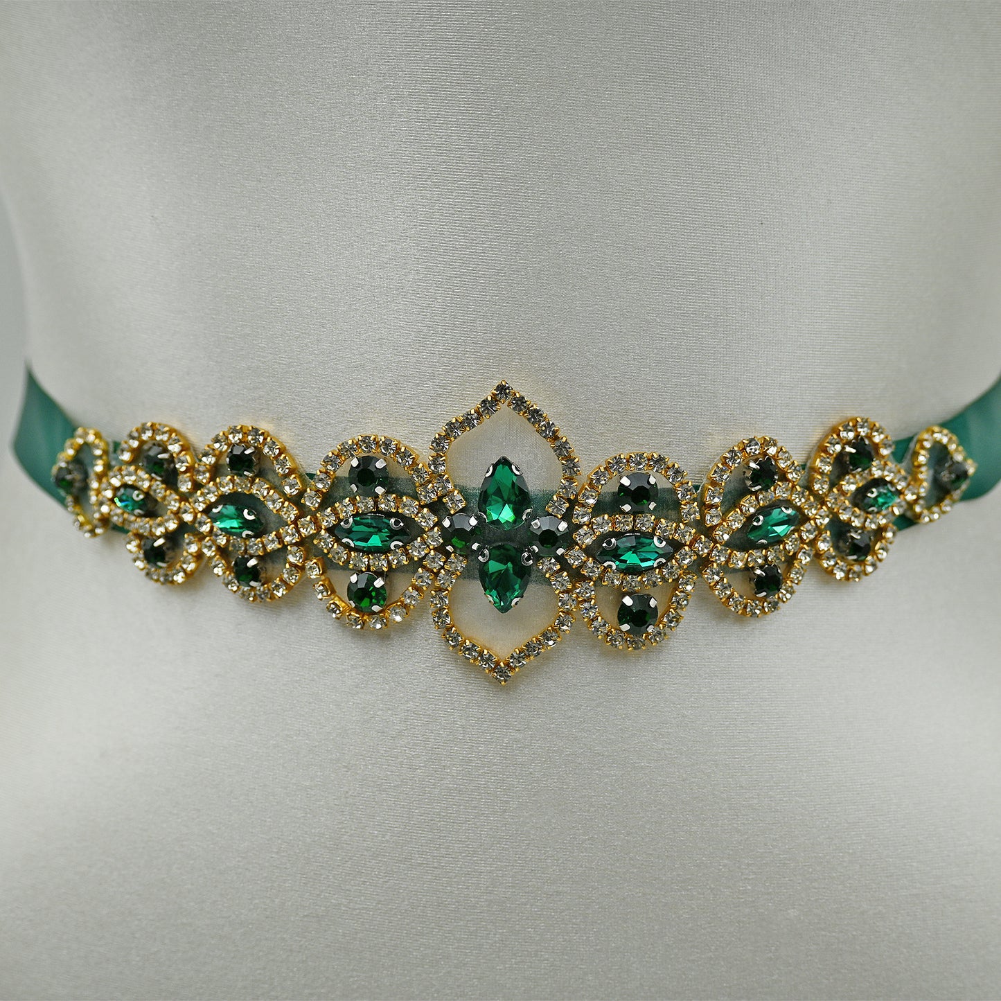 Bridella BS214KL Green Rhinestone Belt