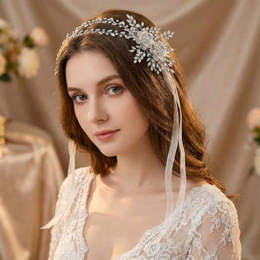 Bridella BHP284-S Silver Rhinestone Crown