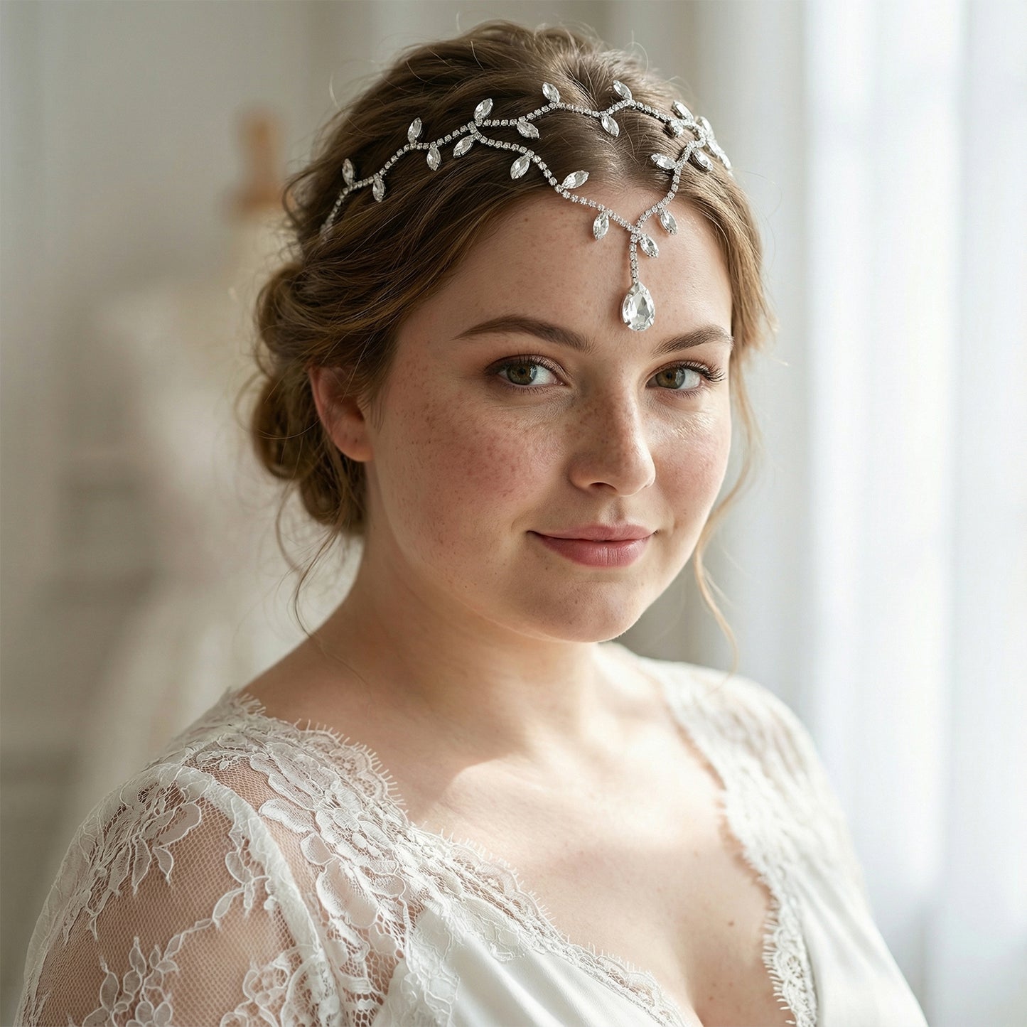 Bridella BHP495-S Silver Rhinestone Headwear