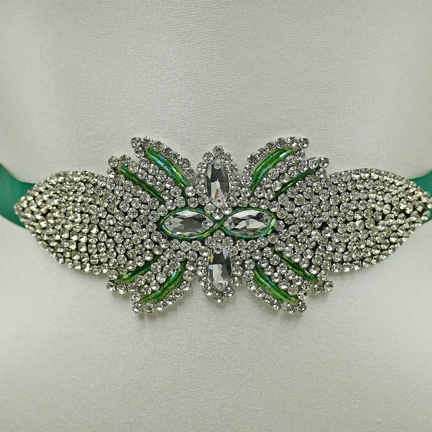 Bridella BS152KL Emerald Rhinestone Belt