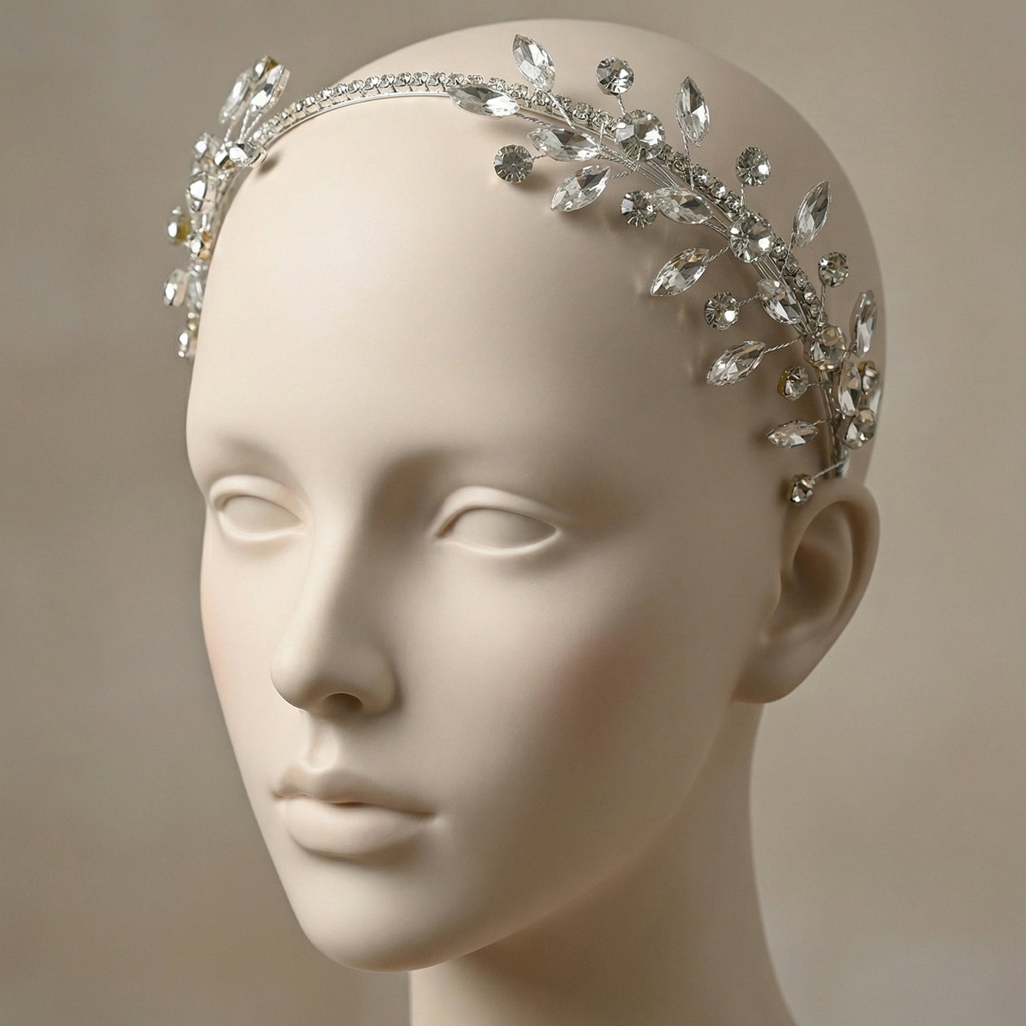 Bridella BHP531-S Silver Rhinestone Headband