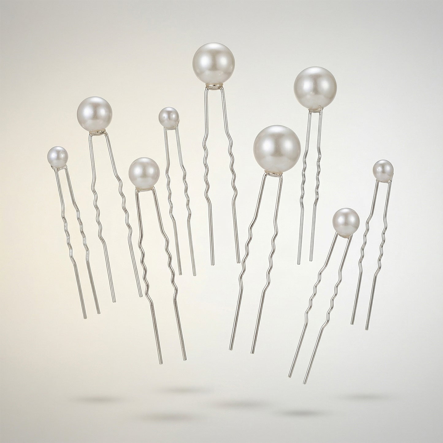 Bridella BHP536-20 pcs Silver Pearl Headwear