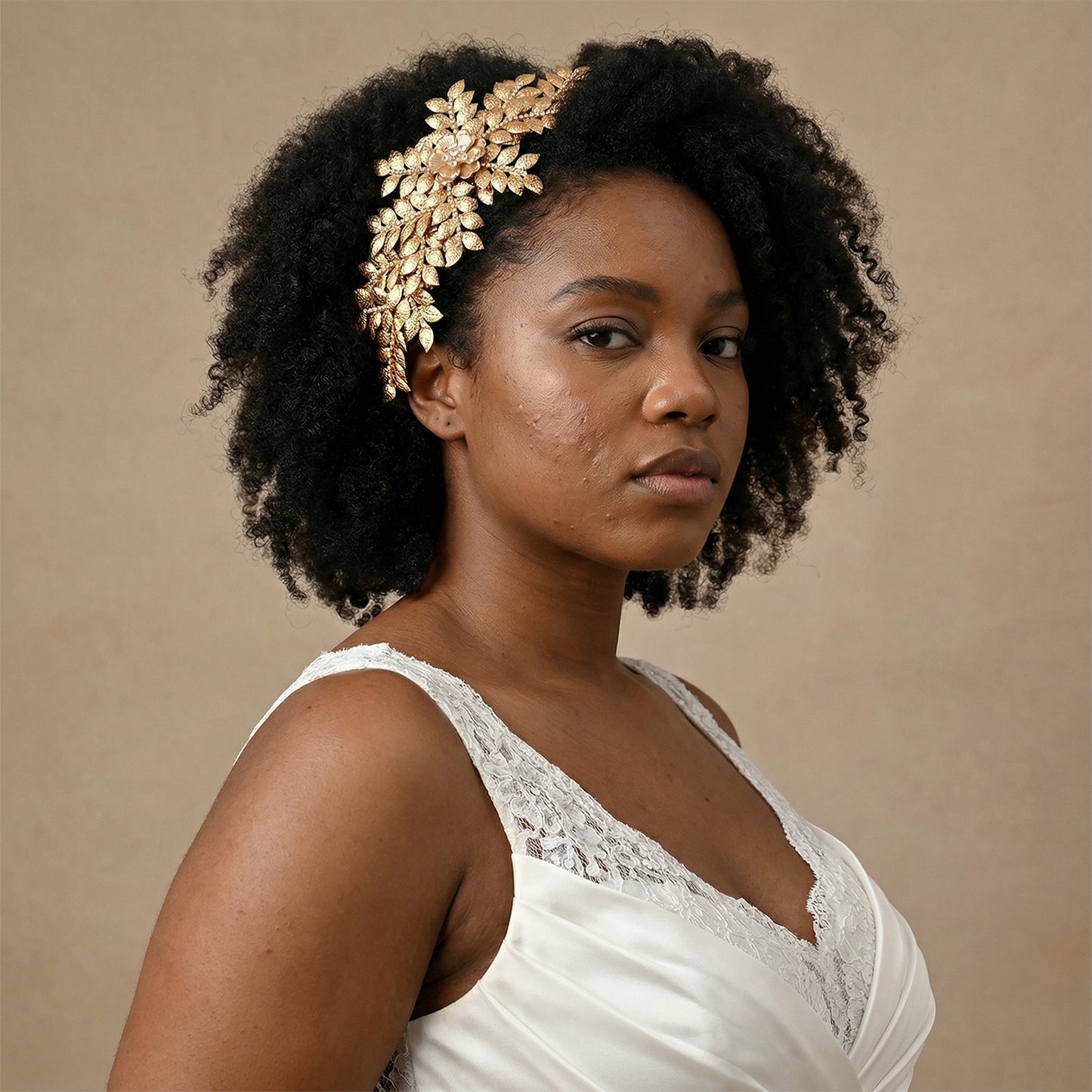 Bridella BHP510-G Gold Rhinestone Crown