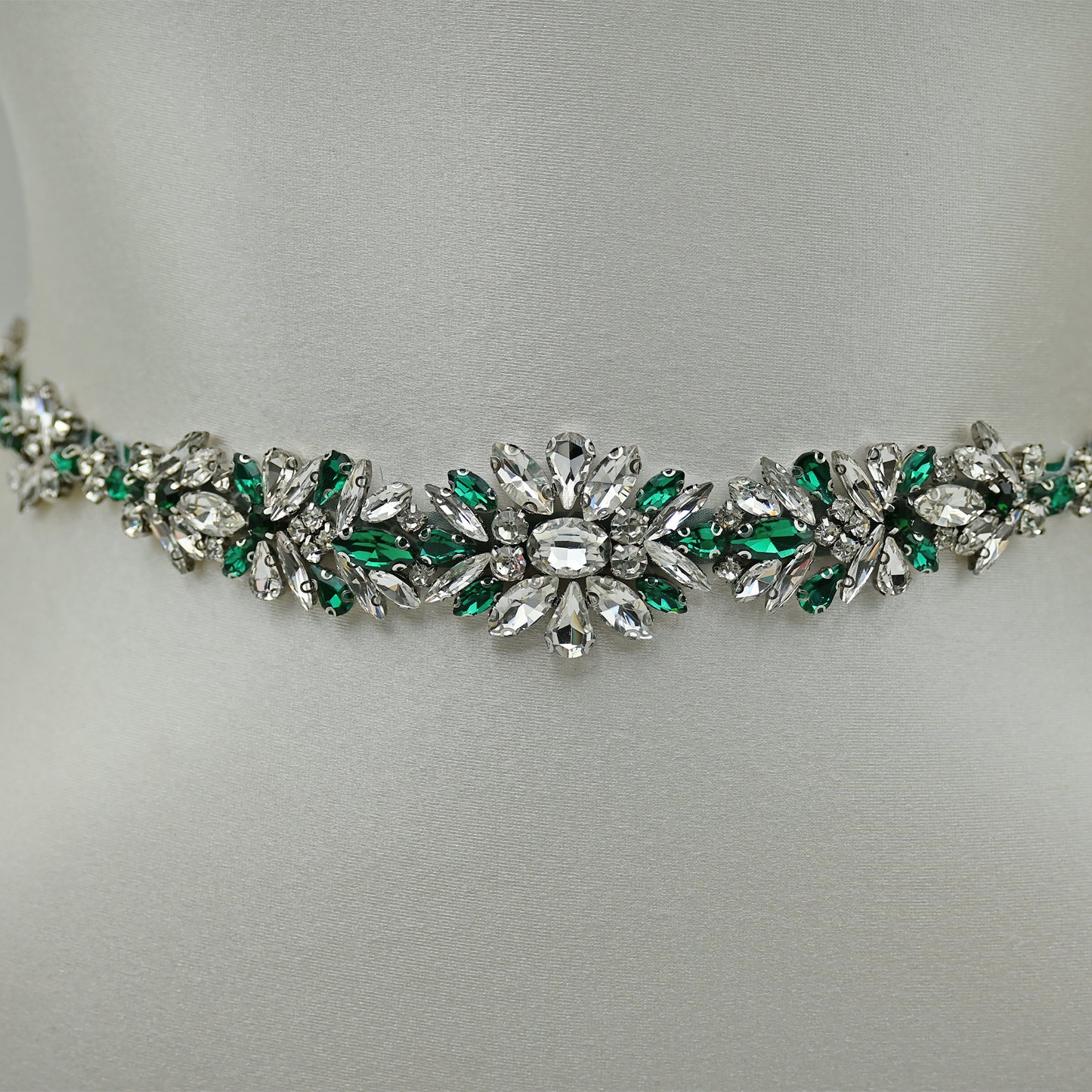 Bridella BS122KL Green Rhinestone Belt