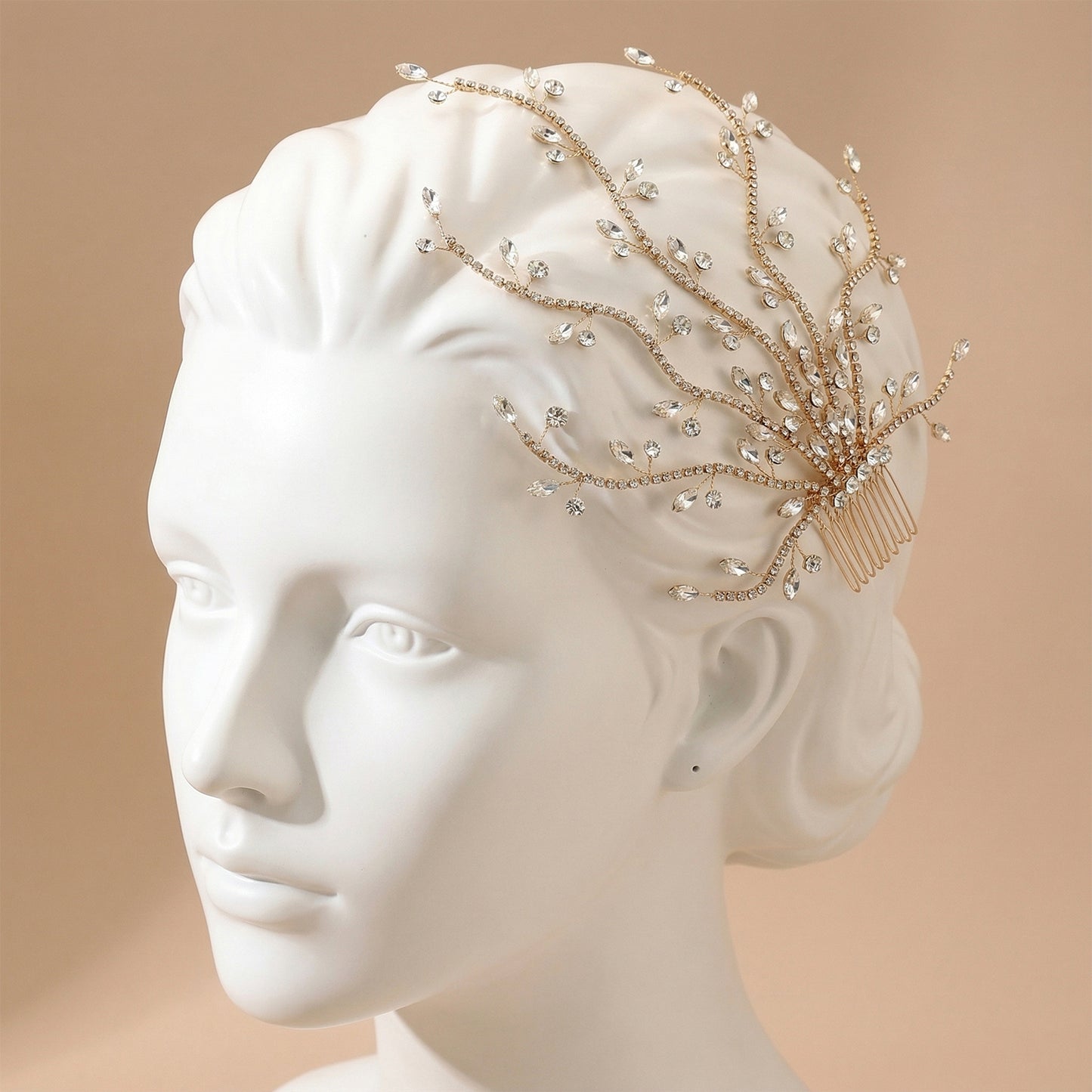 Bridella BHP481-G Gold Rhinestone Tiara