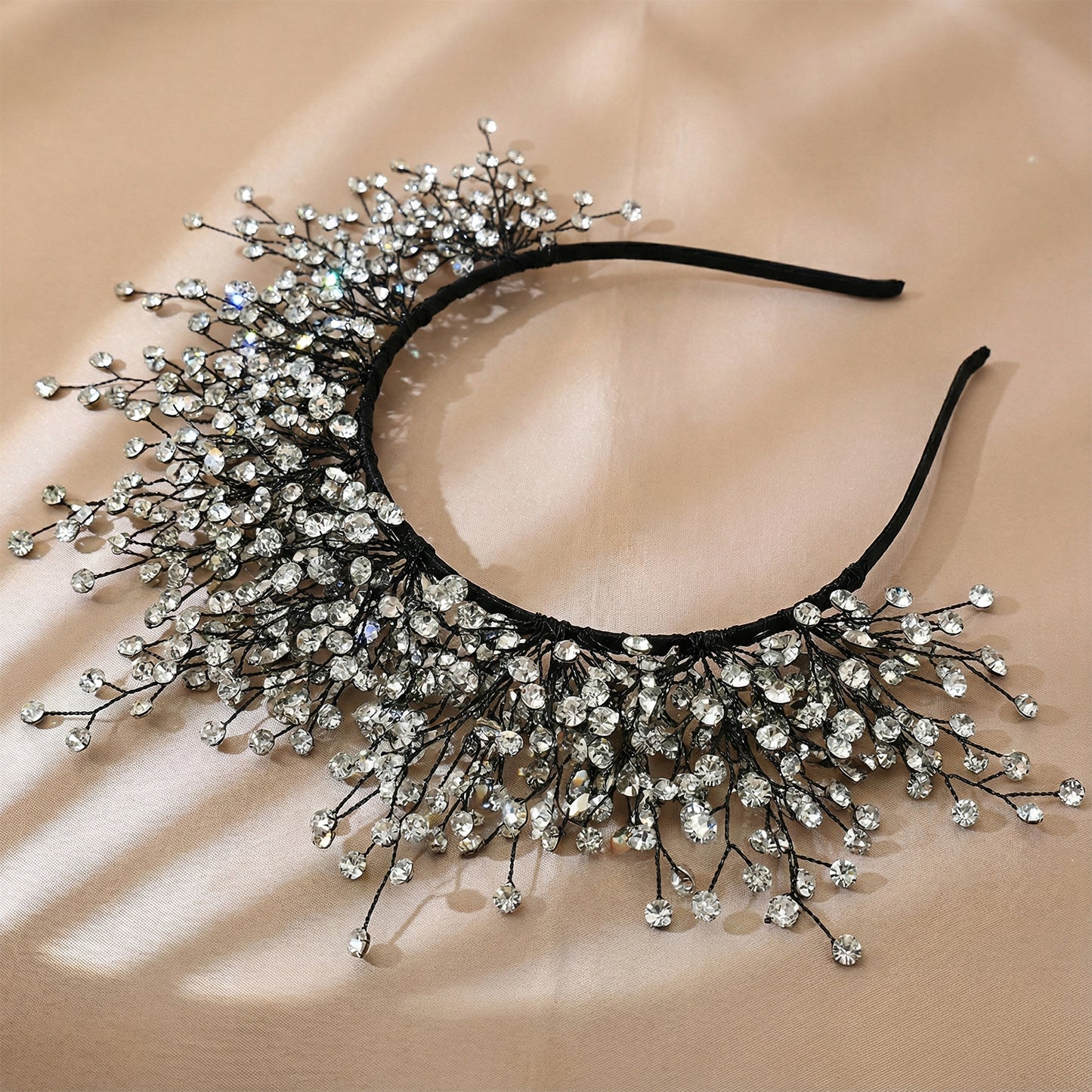 Bridella BHP193 Black Rhinestone Crown