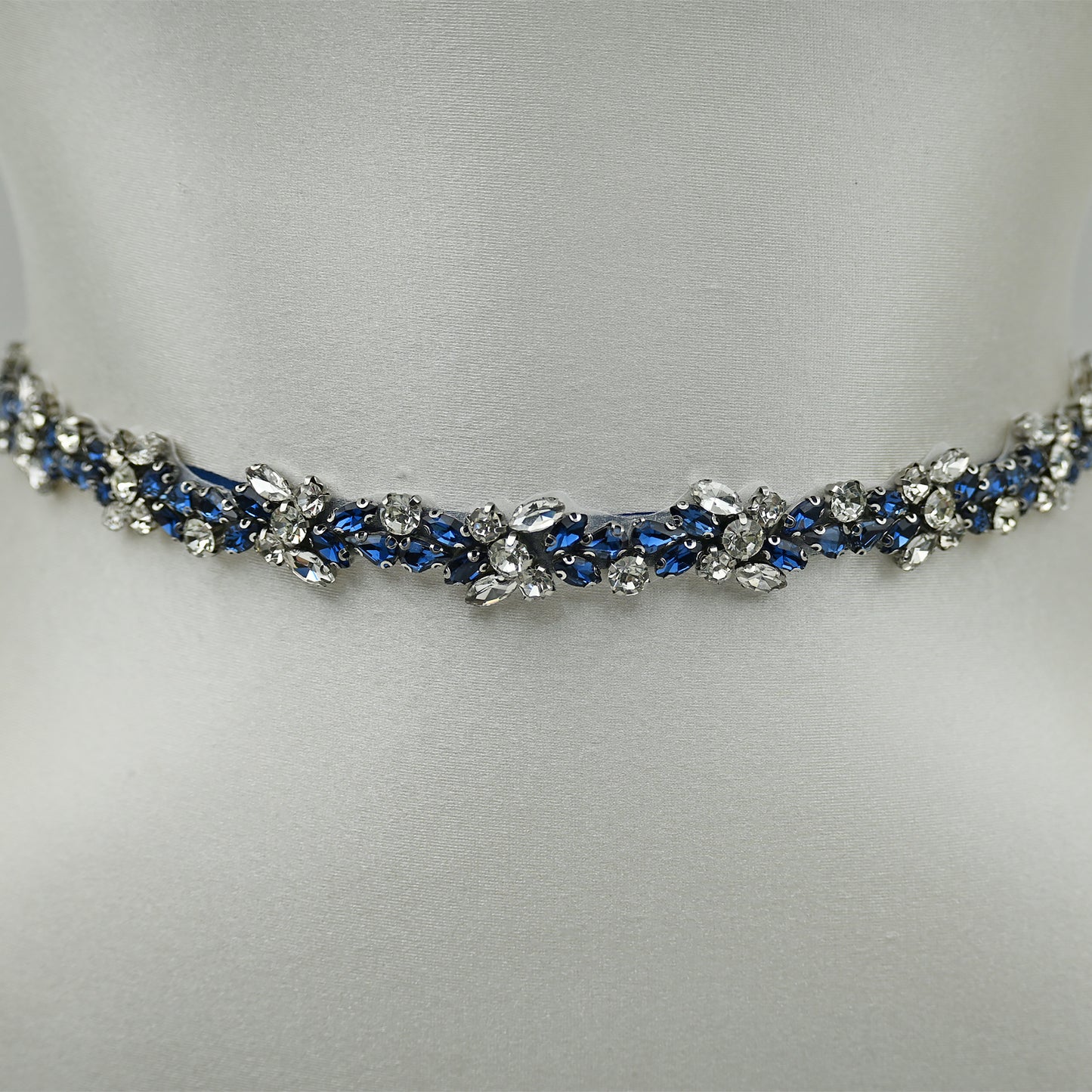 Bridella BS437ML Navy Rhinestone Belt