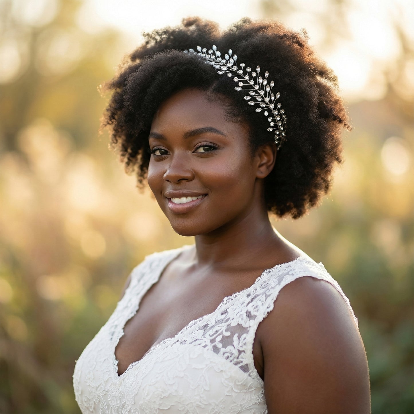 Bridella BHP410-S Silver Rhinestone Tiara