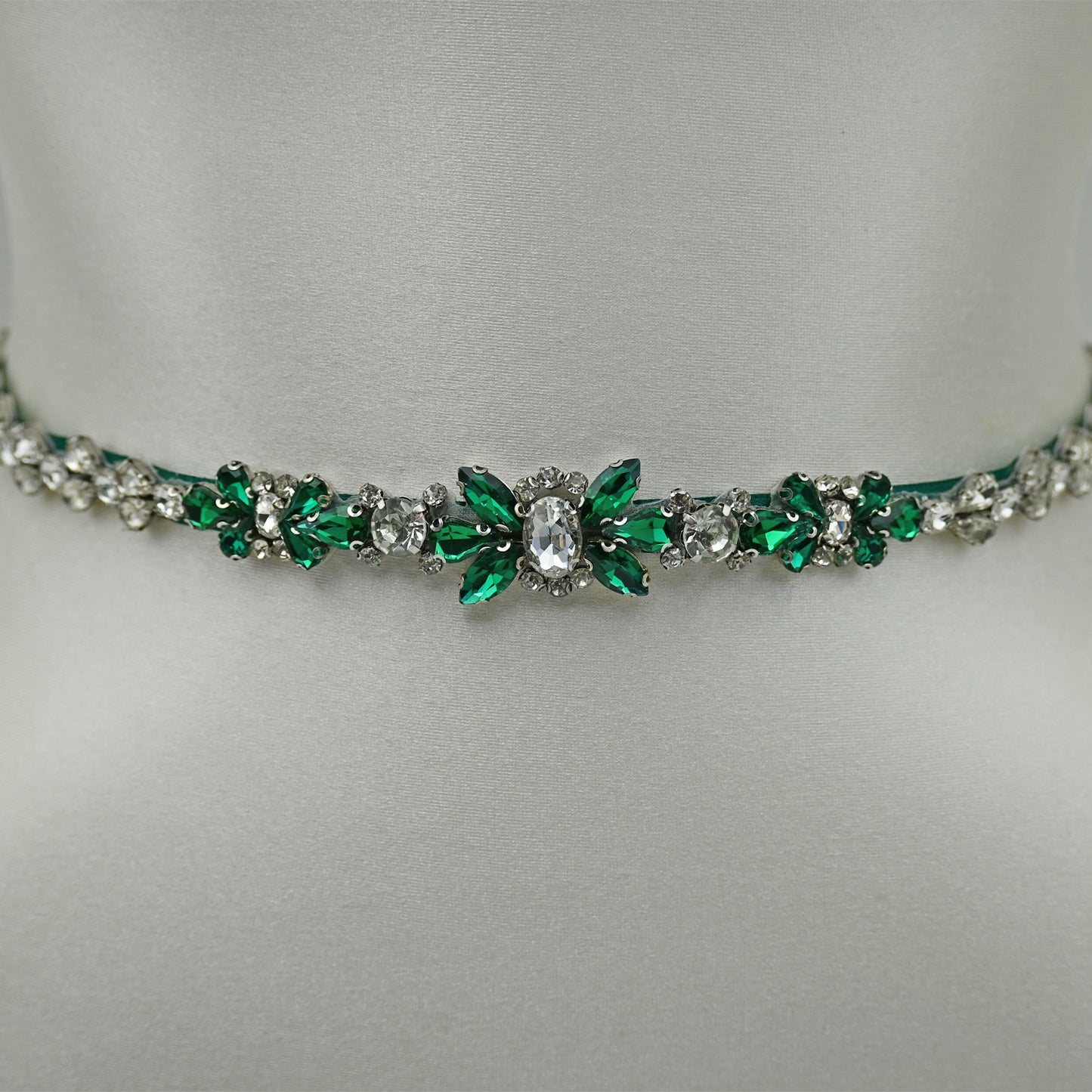 Bridella BS163KL Green Rhinestone Belt