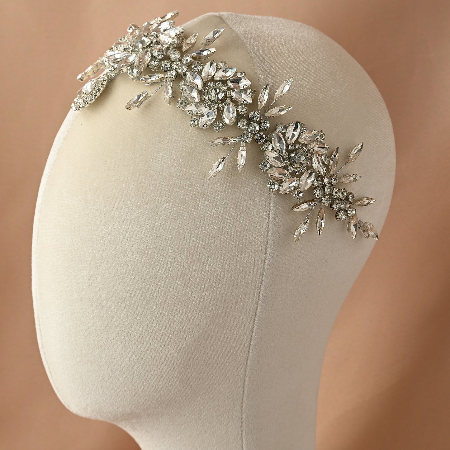 Bridella BHP440-S Silver Rhinestone Headwear
