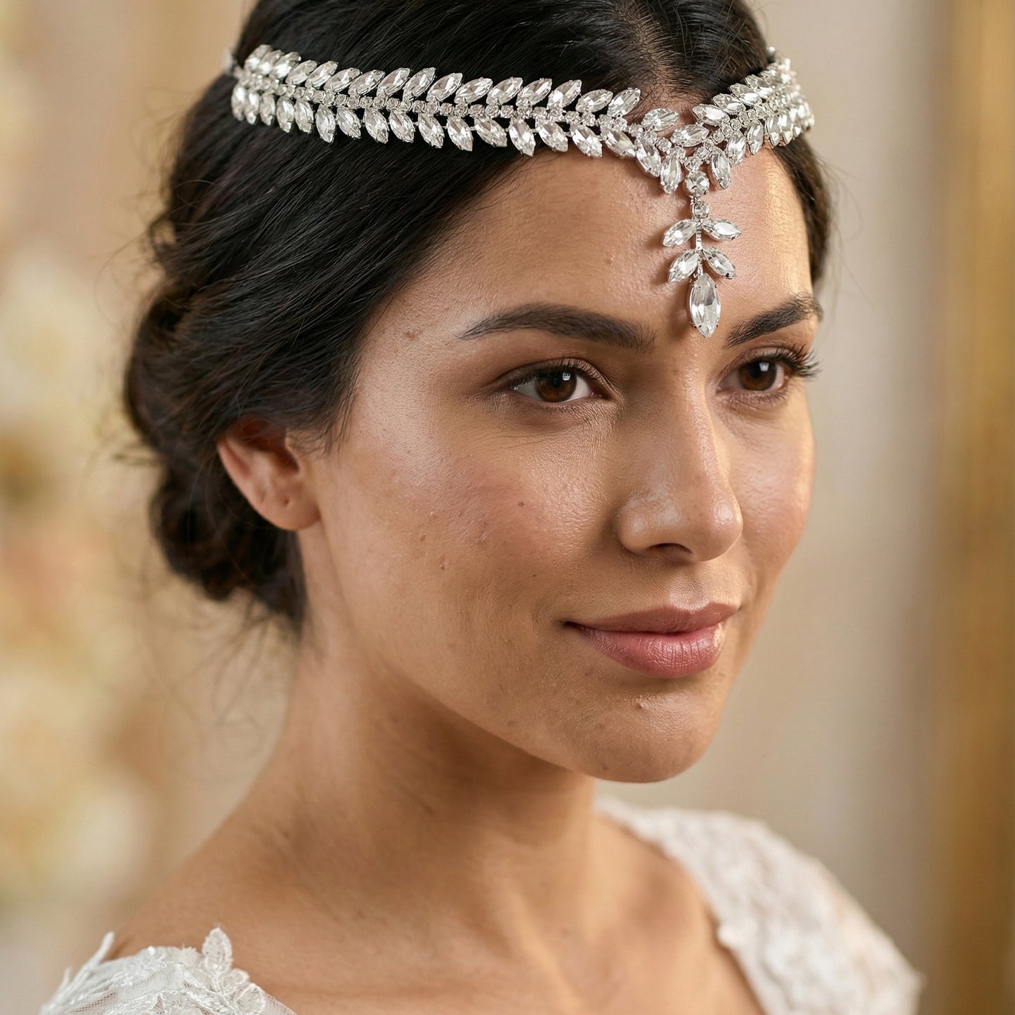 Bridella BHP529-S Silver Rhinestone Tiara