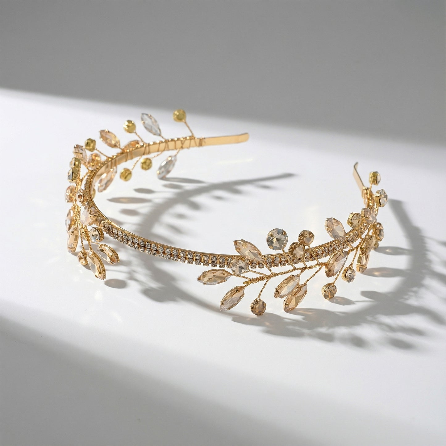 Bridella BHP531-G Gold Rhinestone Headband