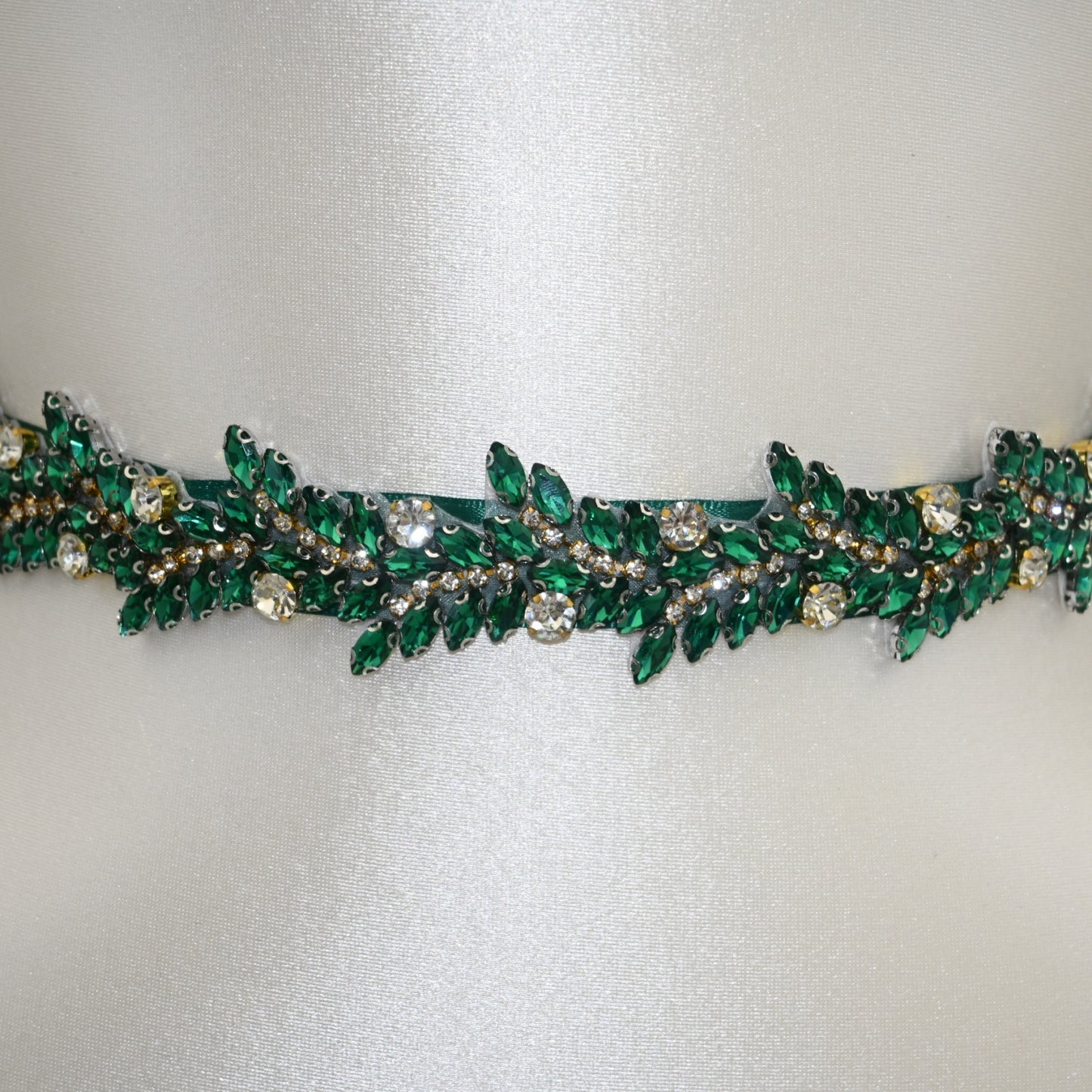 Bridella BS242KL Emerald Rhinestone Belt