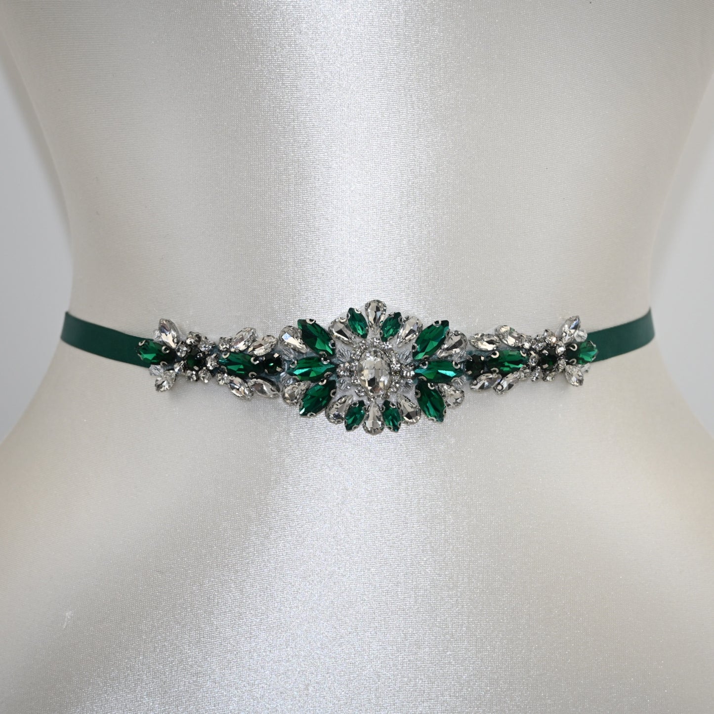 Bridella BS142KL Green Rhinestone Belt