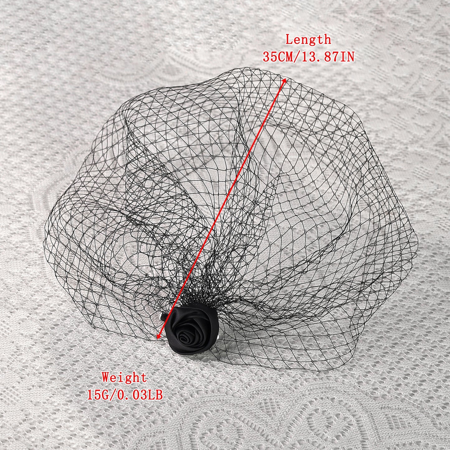 Black Flower Birdcage Bridal Veil Blusher Face Veil Vintage Wedding Hair Accessory - Bridella BVA02