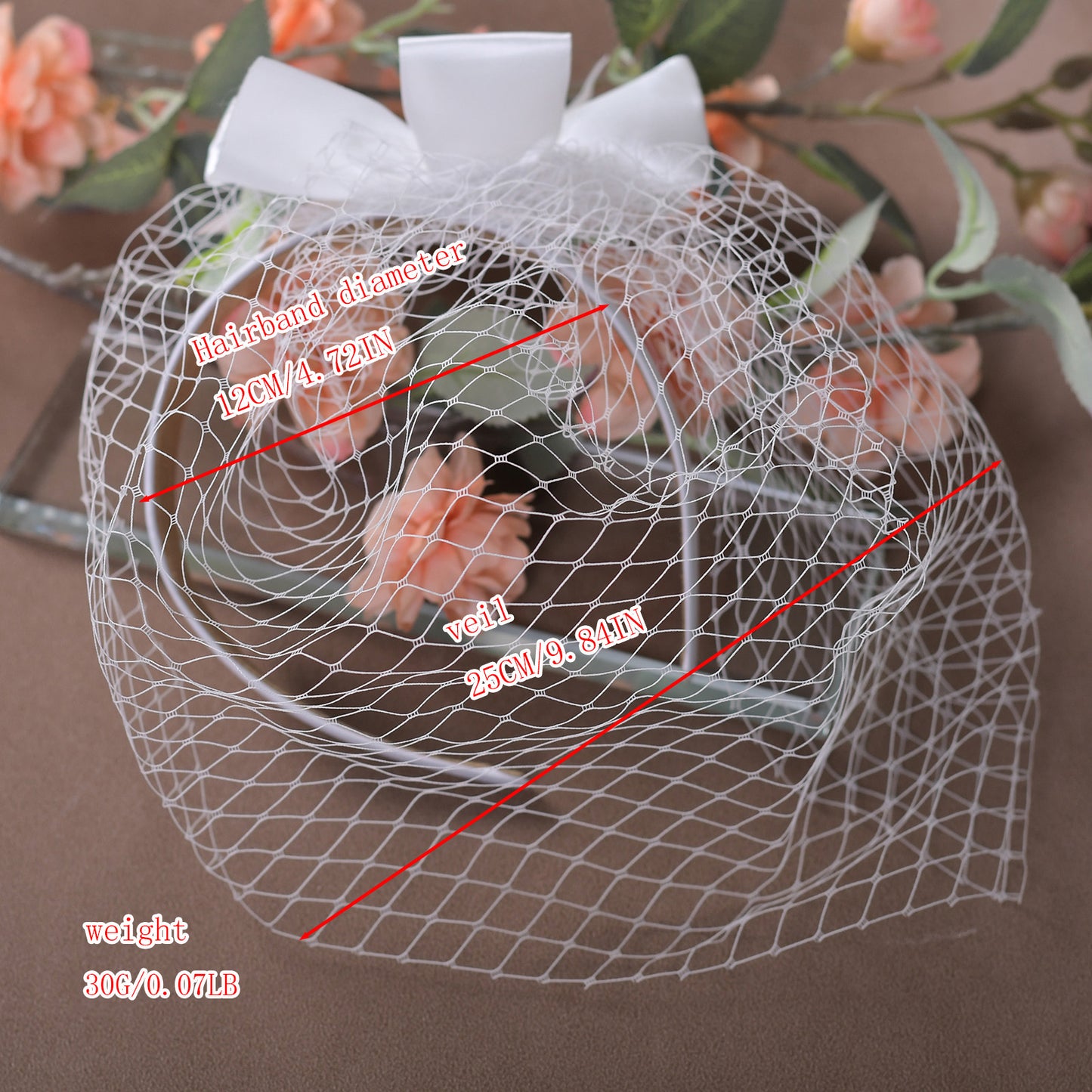 Fashion Ladies Face Accessories Handmade Bow Fishnet Hair Accessories Bridal Wedding Prom Bird Cage Veil - Bridella BVA07