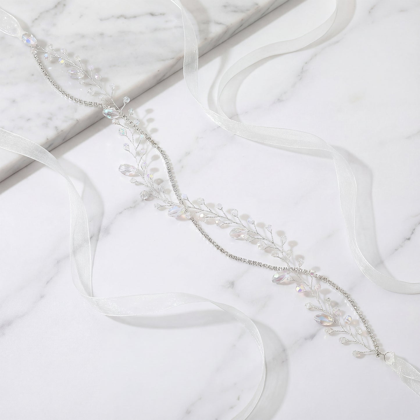 Bridella BHP93-S Silver Rhinestone Tiara