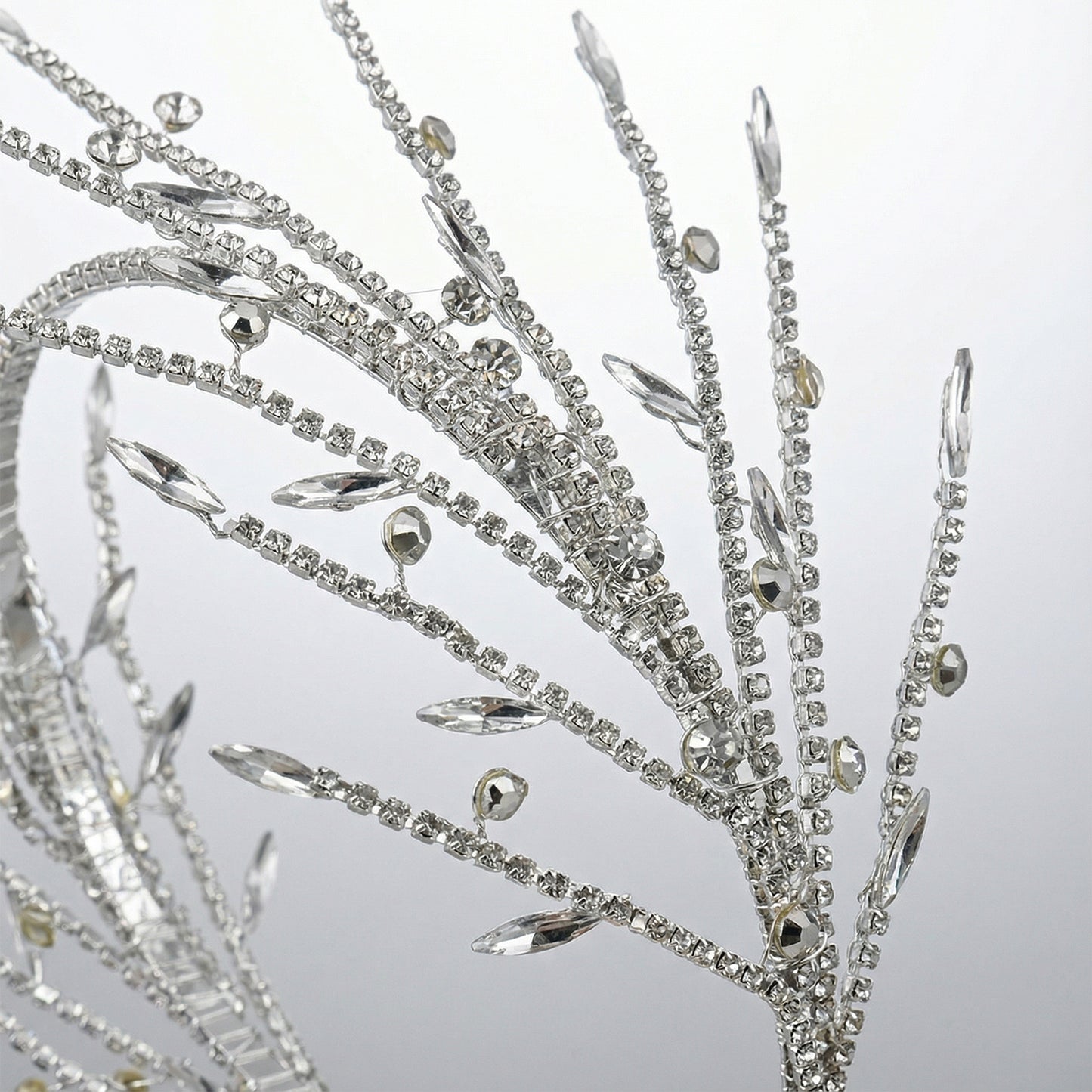 Bridella BHP532-S Silver Rhinestone Tiara