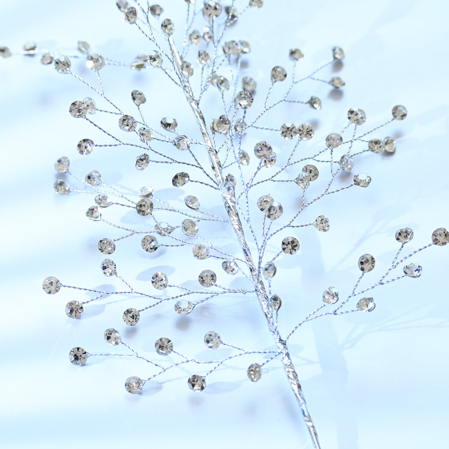 Handmade Crystal Bead Artificial Berry Branches, Multi-Color Rhinestone Wire Floral Picks k112