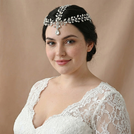 Bridella BHP541-S Silver Rhinestone Hair Comb