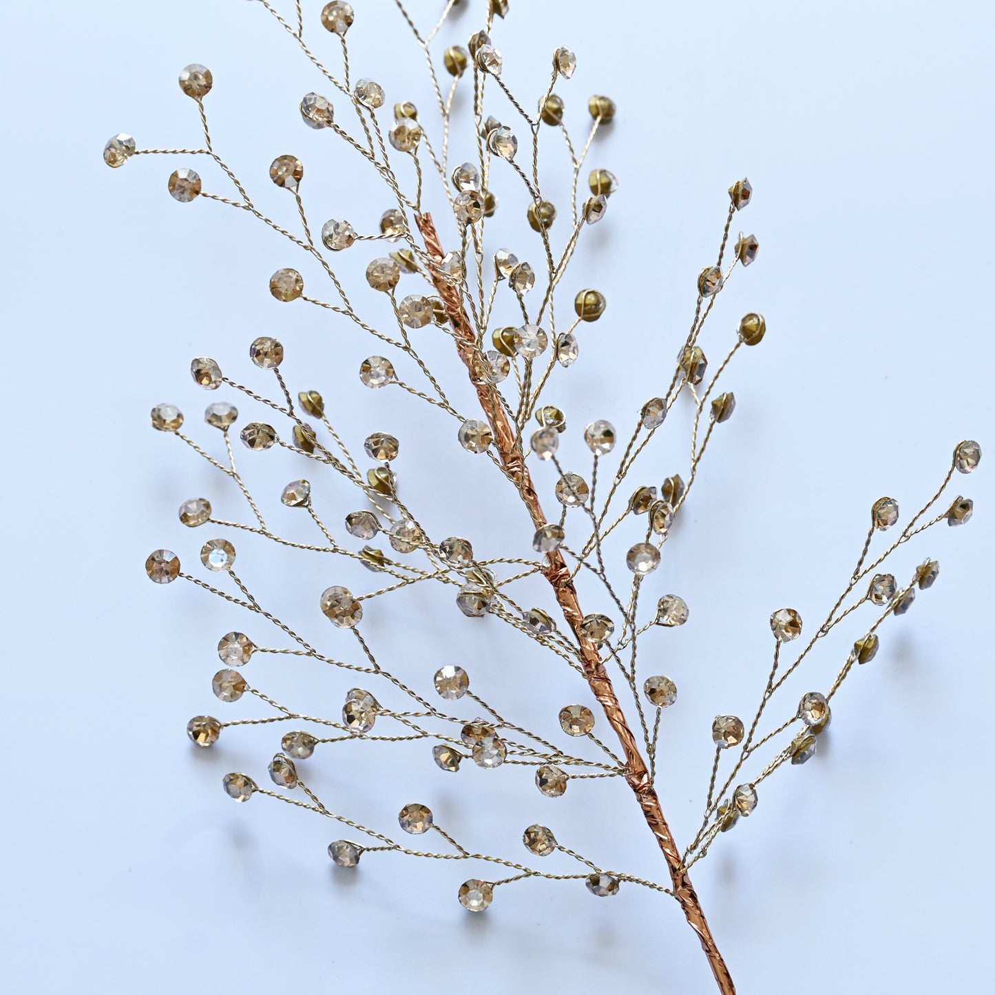 Handmade Crystal Bead Artificial Berry Branches, Multi-Color Rhinestone Wire Floral Picks k112