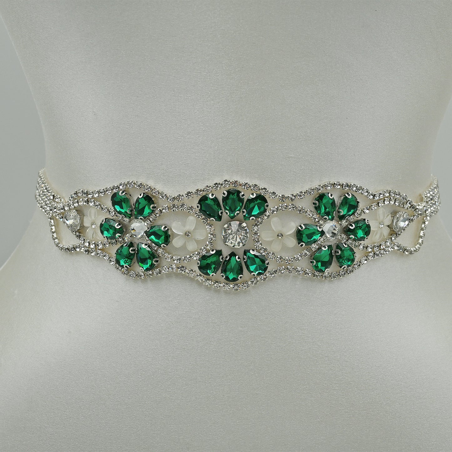 Bridella BS240KL Ivory Rhinestone Belt