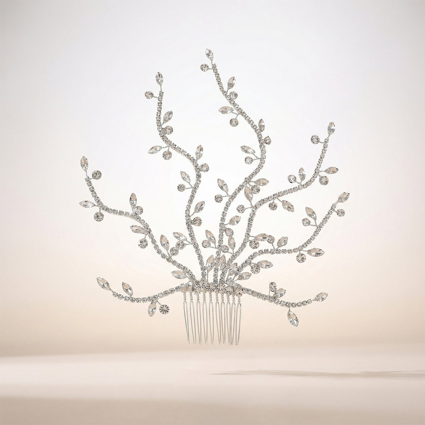 Bridella BHP481-S Silver Rhinestone Tiara