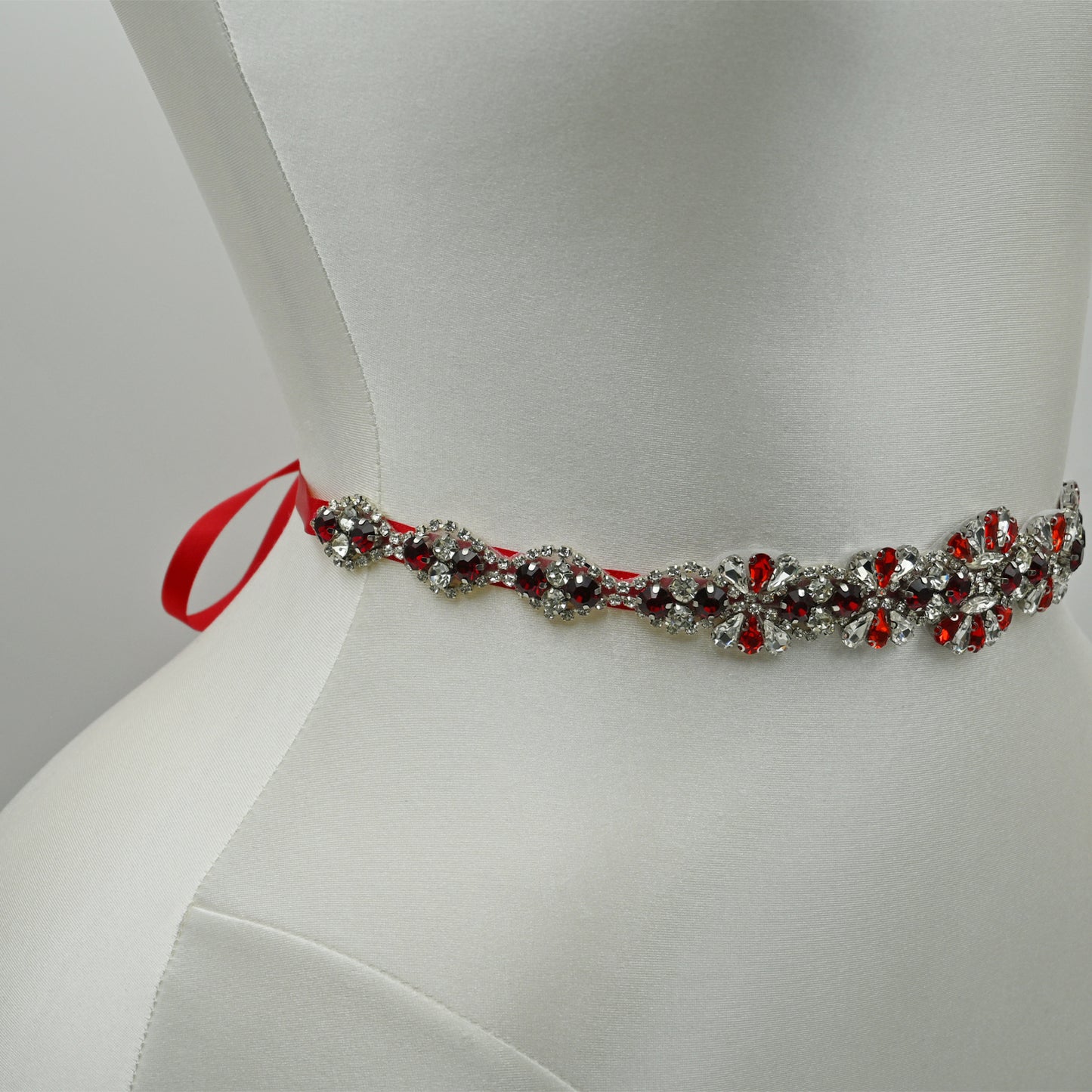 Bridella BS165R Red Rhinestone Belt