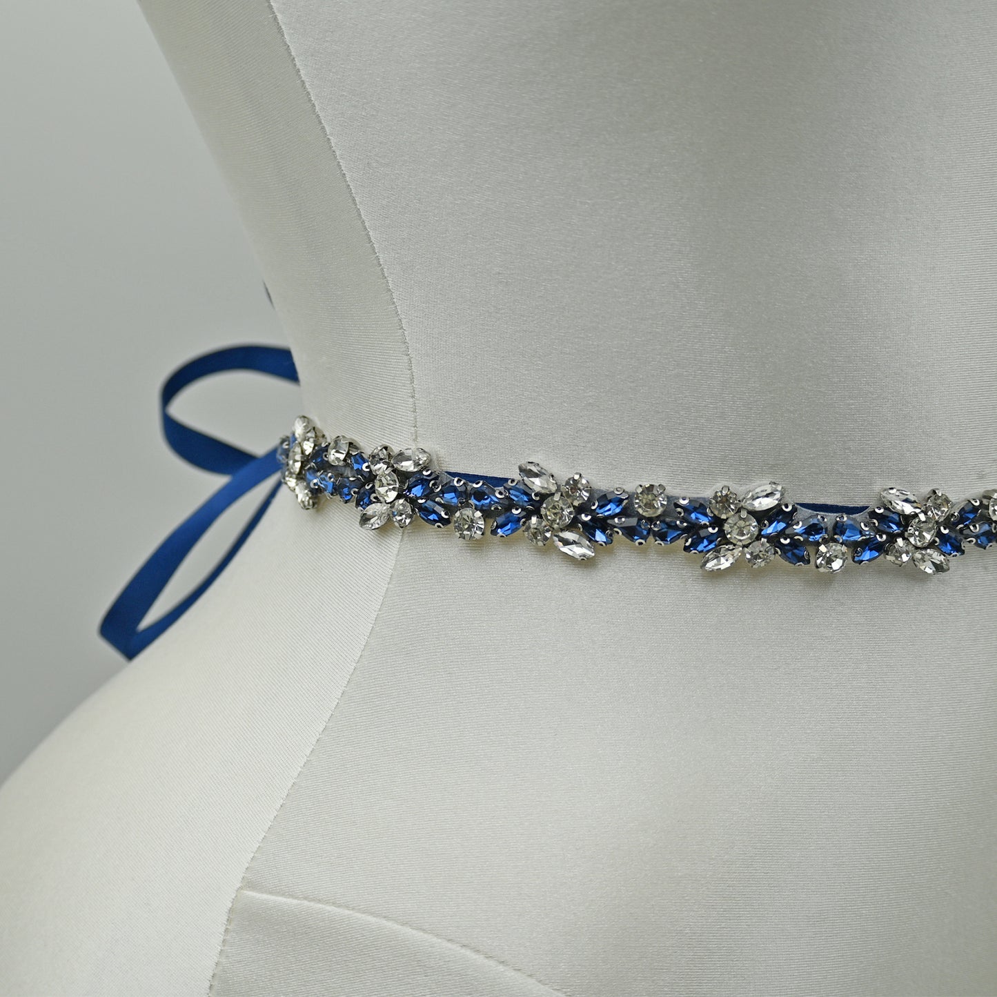Bridella BS437ML Navy Rhinestone Belt