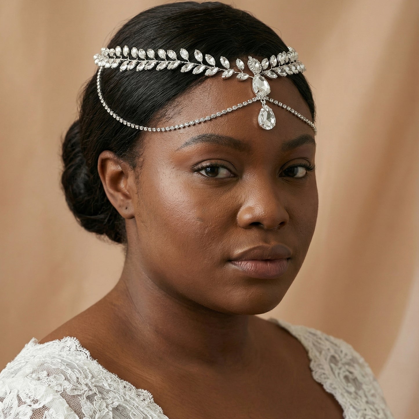 Bridella BHP524-S Silver Rhinestone Tiara