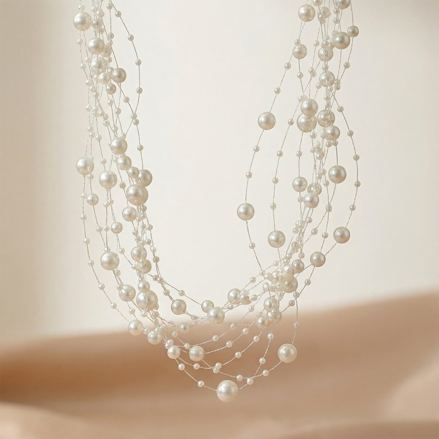 Bridella BHP538-IVORY Ivory Pearl Headband