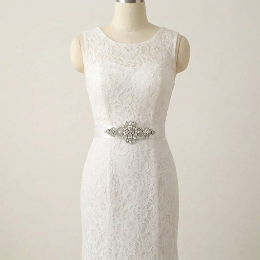 Ivory Rhinestone Pearl Bridal Belt Wedding Sash – Bridella BS05B