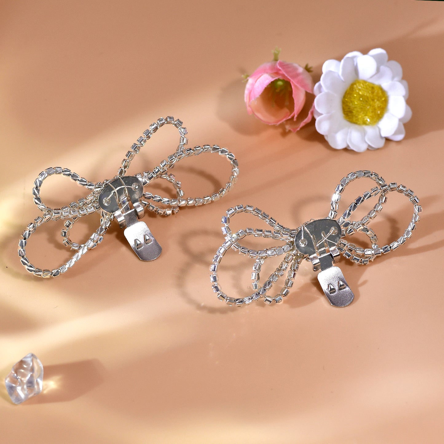 Bow Rhinestone Bridal Shoe Clips Wedding Heel Decoration - Bridella BHX66