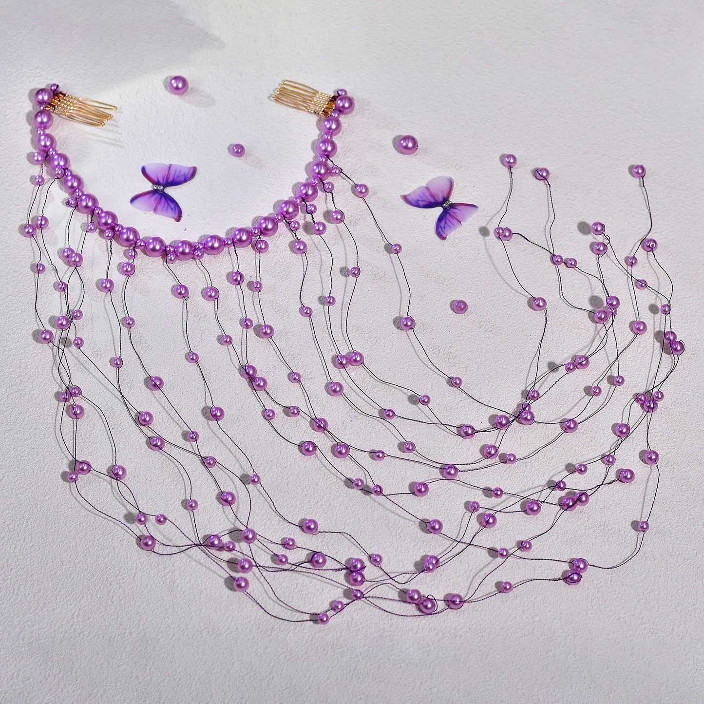Pearl Tassel Bridal Hair Comb French Wedding Hair Accessories - Bridella BYXA171