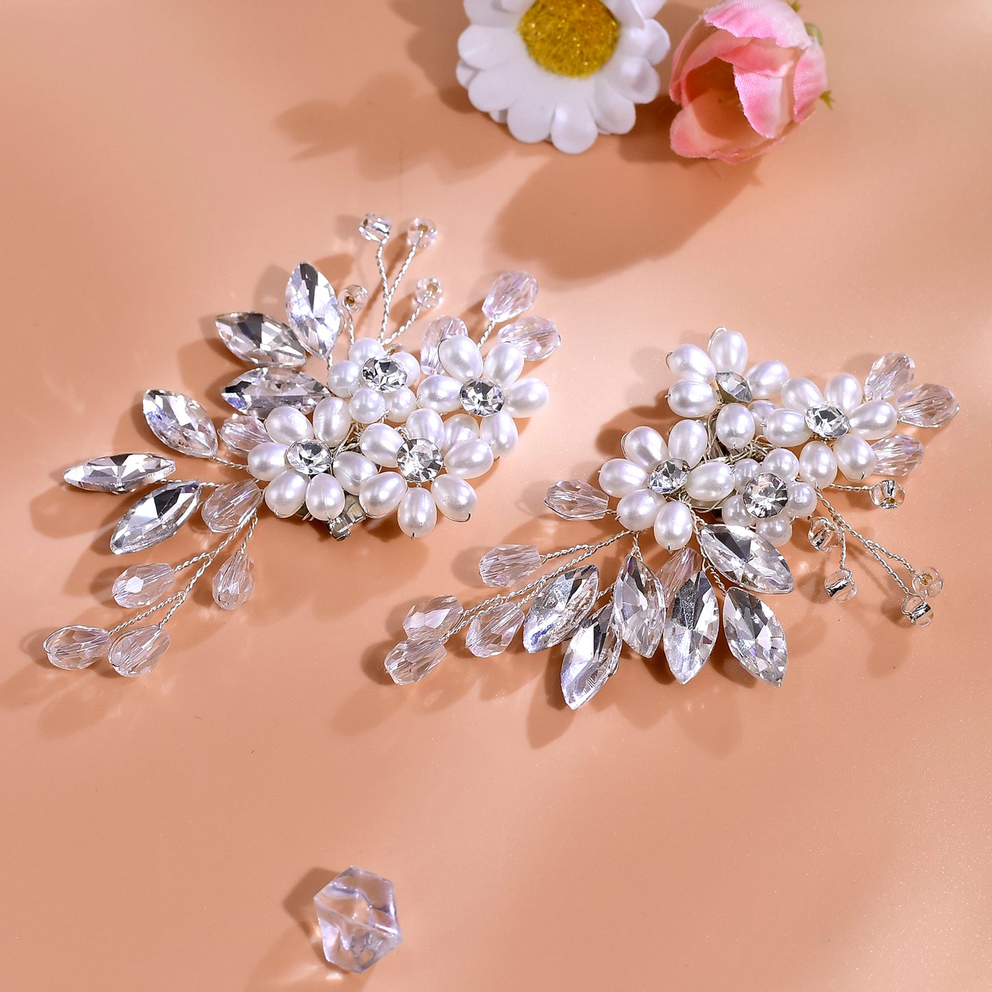 Pearl Flower Bridal Shoe Clips Wedding Heel Decoration - Bridella BHX69