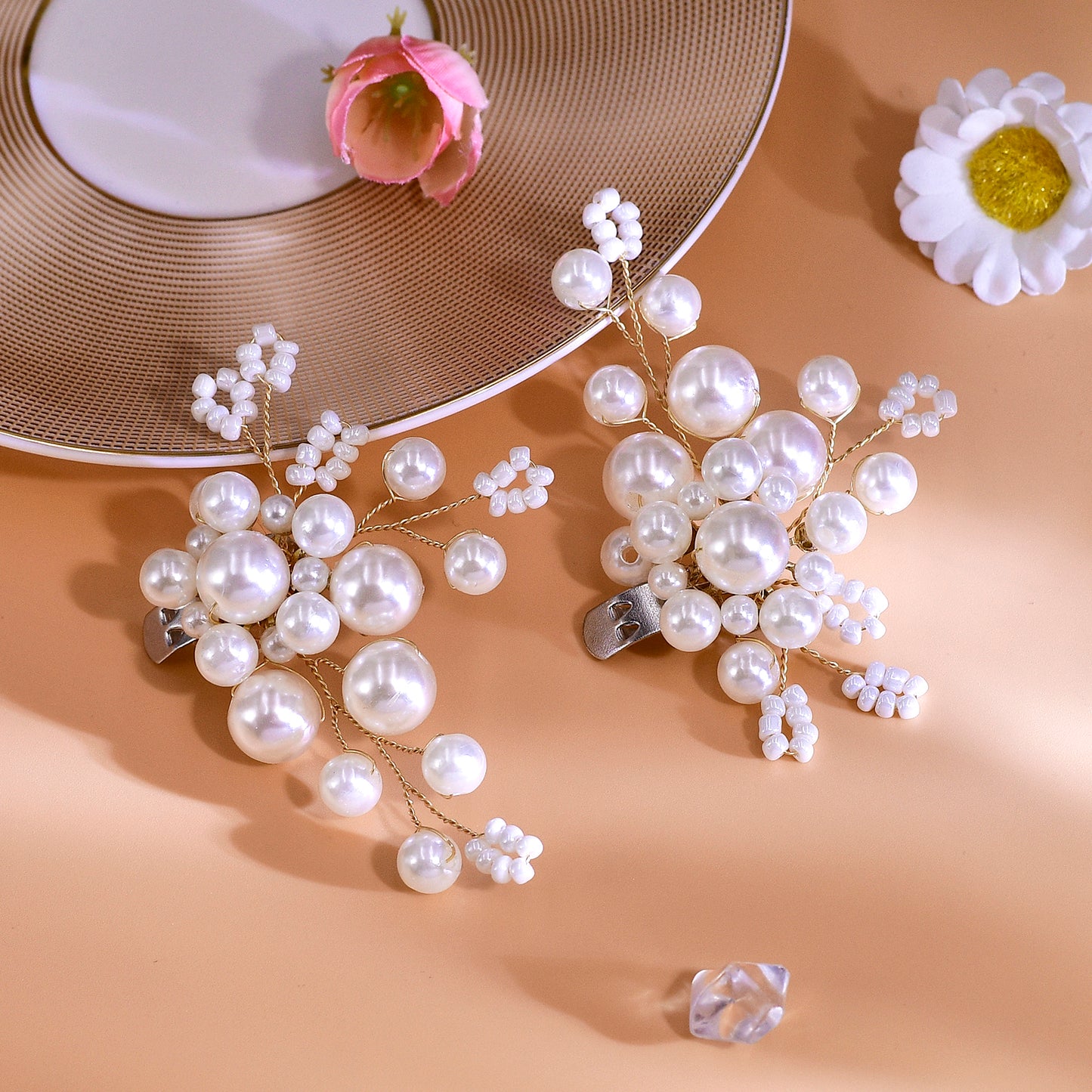 Pearl Bridal Shoe Clips Wedding Heel Decoration - Bridella BHX70