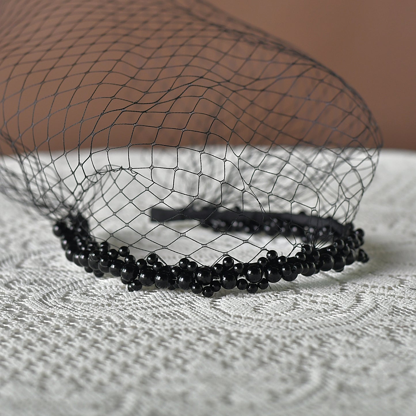 Handmade Birdcage Bridal Veil Beaded Wedding - Bridella BVA30-B