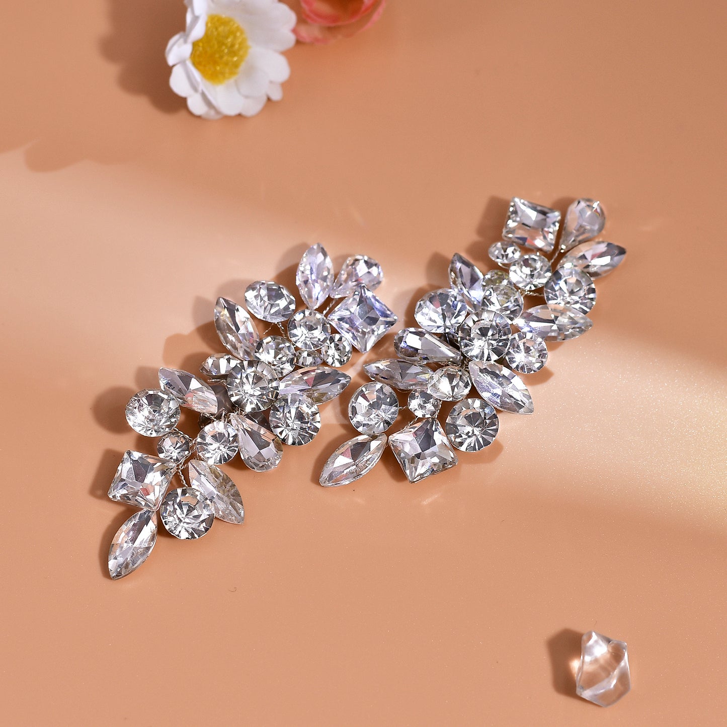 Rhinestone Bridal Shoe Clips Wedding Heel Decor - Bridella BHX51-S