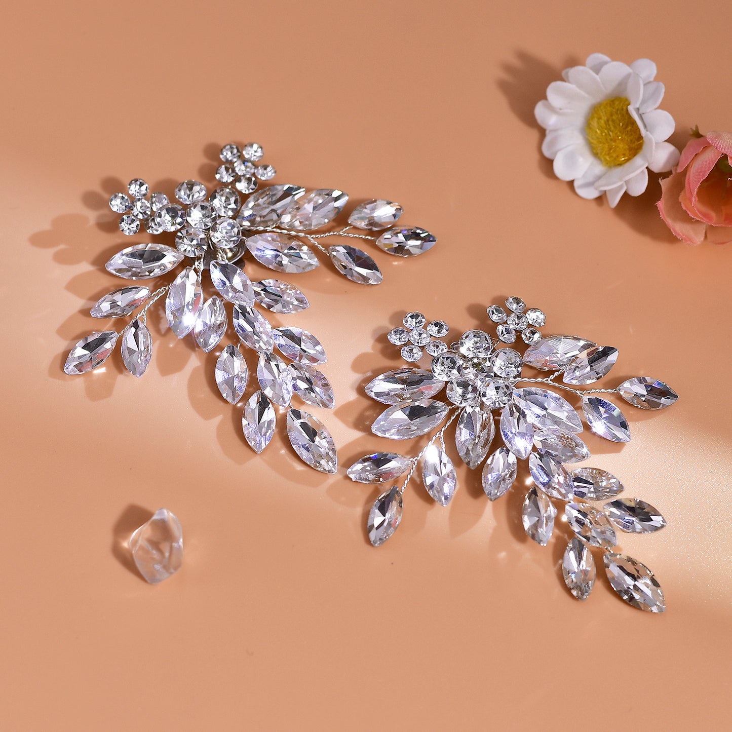 Rhinestone Bridal Shoe Clips Wedding High Heel Decoration - Bridella BHX50