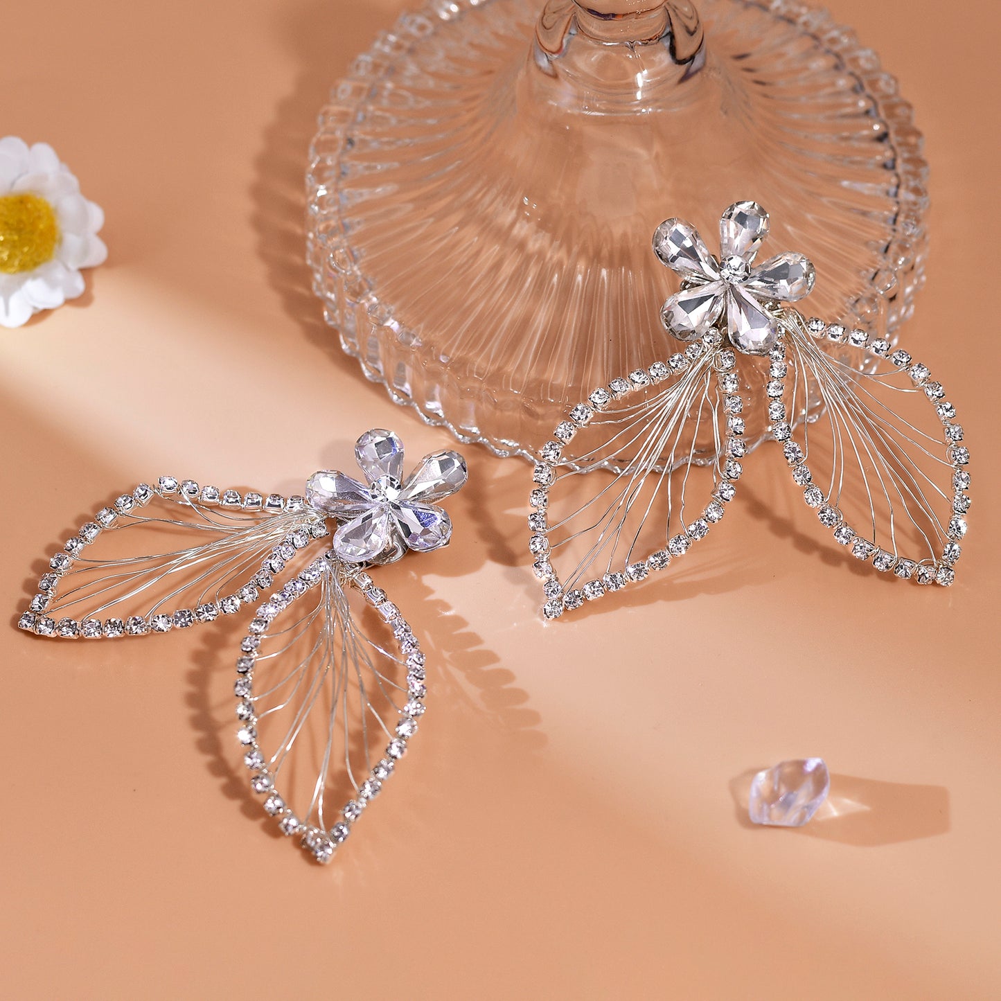 Butterfly Rhinestone Bridal Shoe Clips Wedding Heel Decoration - Bridella BHX52