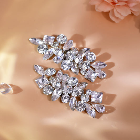 Rhinestone Bridal Shoe Clips Wedding Heel Decor - Bridella BHX51-S